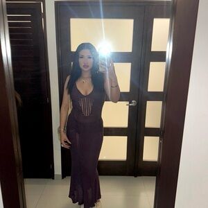 SHEIN Deep Purple Maxi Dress